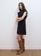 Black relaxed-fit dress with short ruffle sleeves_1