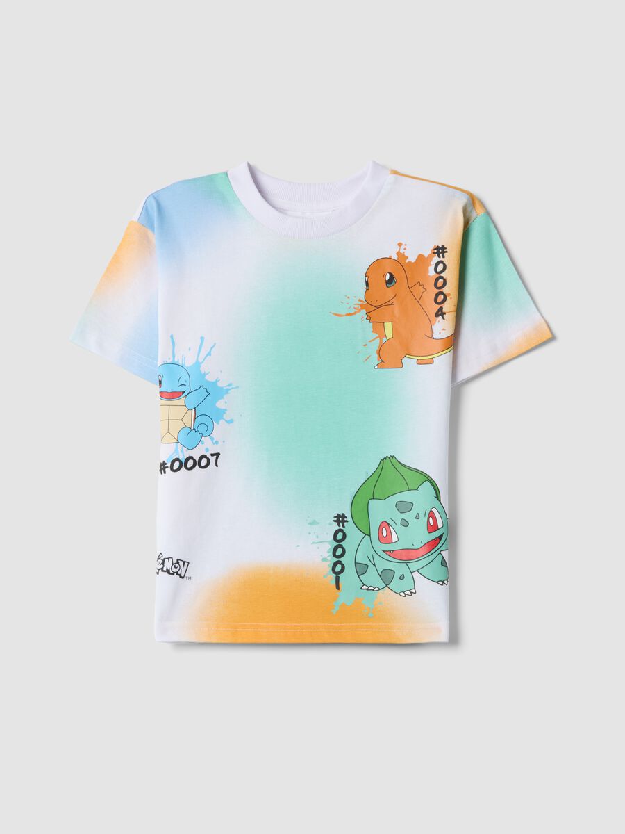 Multicolour pure cotton kids' T-shirt with Pok&eacute;mon, regular fit_0