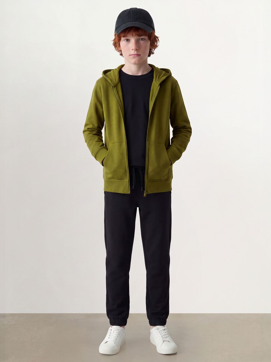 Gr&uuml;ner Hoodie aus reiner Bio-Baumwolle, Regular Fit, f&uuml;r Jungen_1