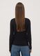 T-shirt nera in viscosa elasticizzata con girocollo slim fit_3