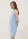 Light blue regular-fit dress in a viscose, cotton and linen blend_0