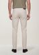 Pantaloni beige in dobby di cotone elasticizzato slim fit_2