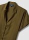 Green short-sleeve pure viscose shirt with oversized fit_6