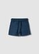 Blue pure cotton boys' regular fit shorts_0