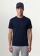 Blue organic cotton slim-fit short-sleeve T-shirt_0