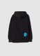 Sweatshirt com capuz preta em mistura de algod&atilde;o com estampado graffiti Los Angeles_1