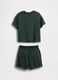 Stretch cotton set with T-shirt and shorts_0