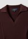Brown ribbed viscose-blend polo-collar top_5