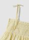 Yellow pure cotton cropped top with thin straps_1