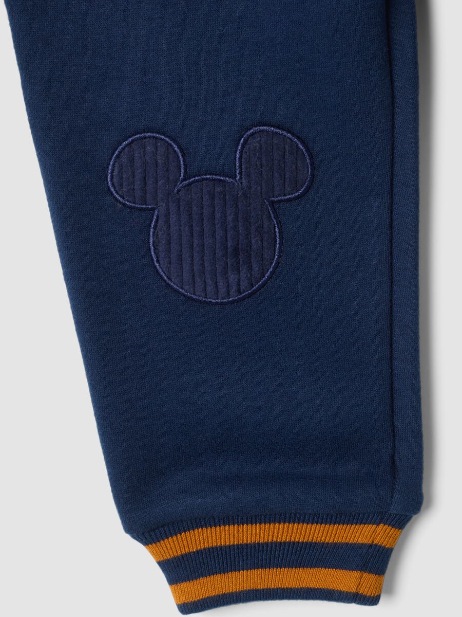 Blue organic cotton-blend jogger set with Mickey print_3