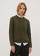 Green cable-knit wool-blend crew neck jumper_2
