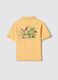 Polo amarelo de puro algod&atilde;o para crian&ccedil;as, regular fit com bordados_1