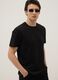 Black pure cotton short-sleeve regular fit T-shirt_0