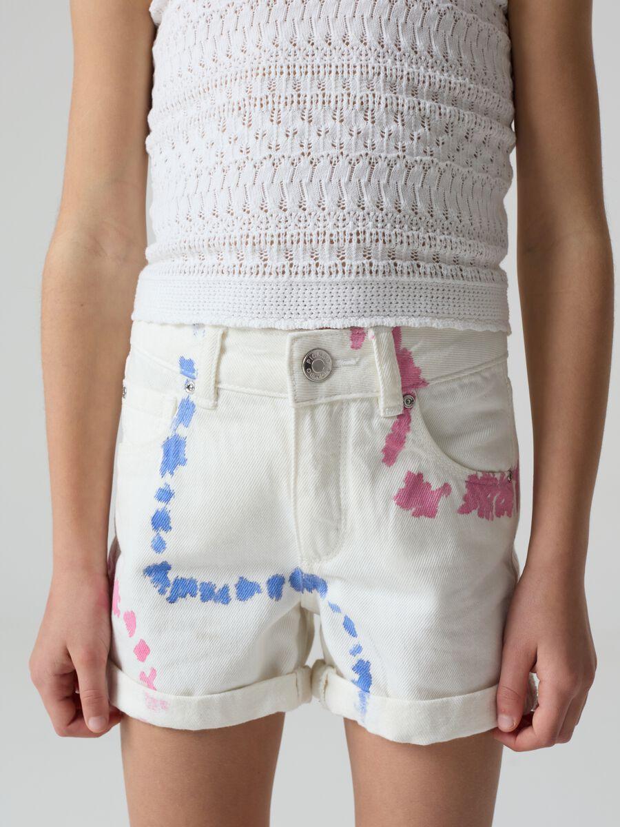 Shorts in cotton with print_1