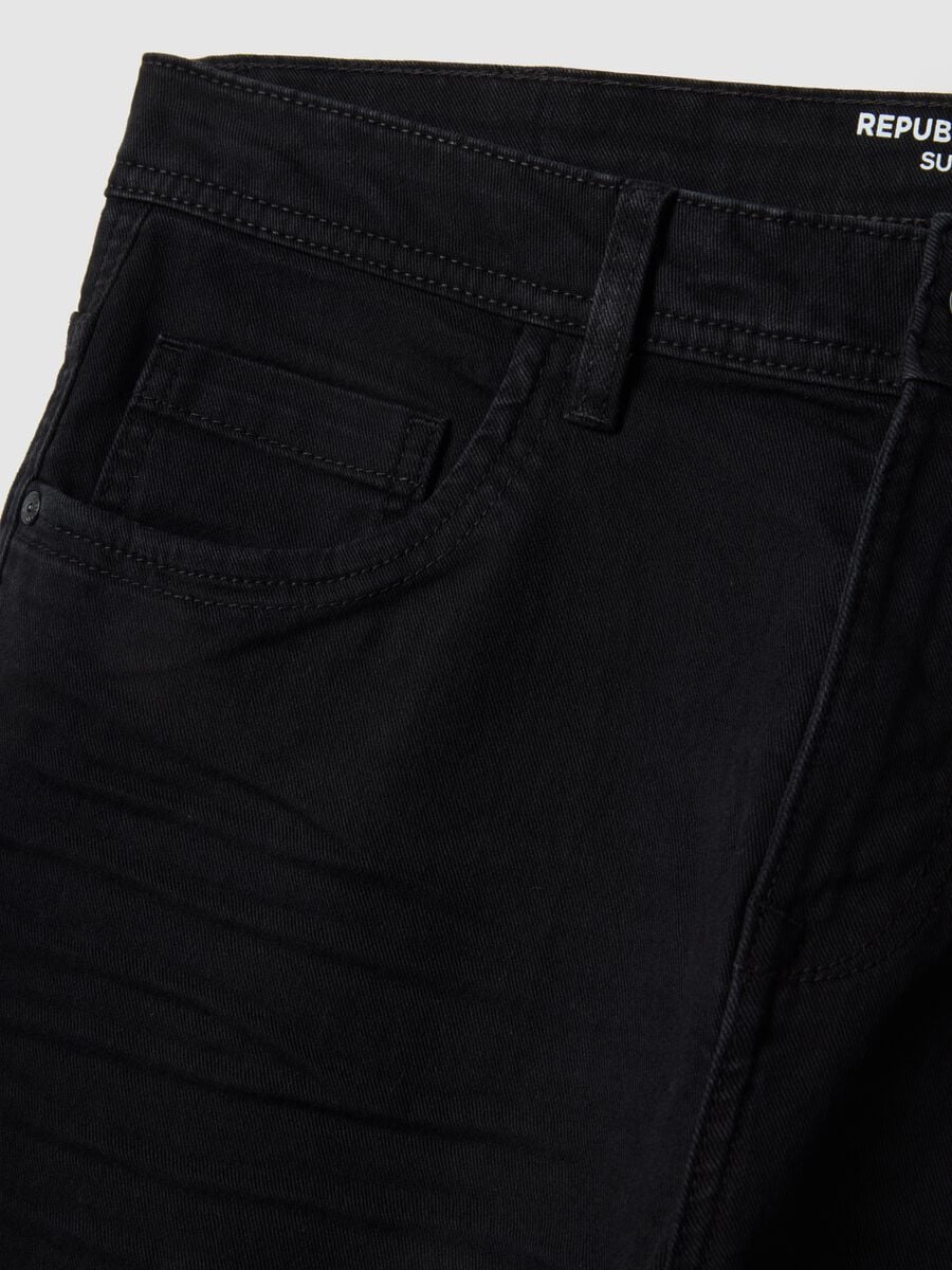 Black Super Skinny Cotton Blend Jeans_5
