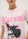 Pink pure cotton T-shirt regular fit with Kuromi print_3