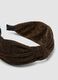 Shiny textured brown hairband_1