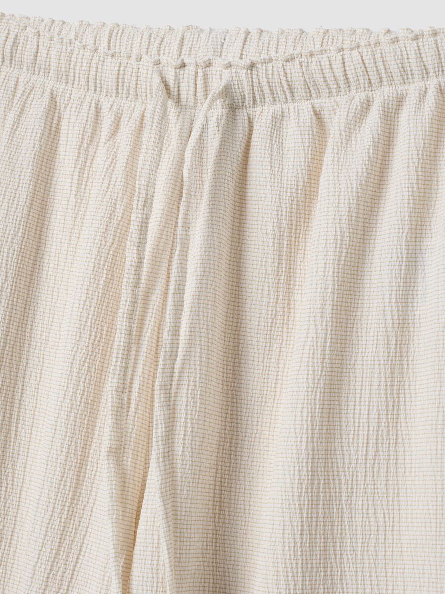 Beige Palazzo-Hose aus Stretchgewebe_1