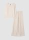 Pigiama bianco in misto viscosa elasticizzata con girocollo regular fit_0