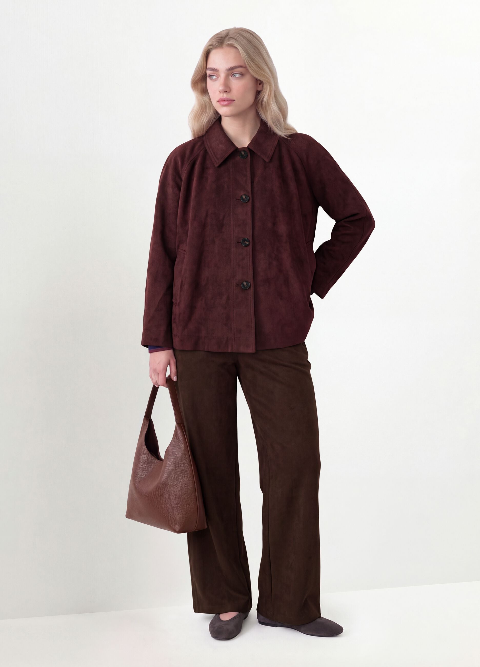 Giacca viola regular fit con chiusura a bottoni