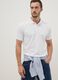 White stretch cotton-blend polo regular fit_0