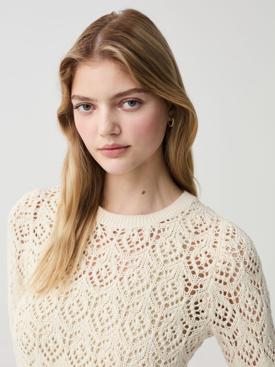 Crochet top with long sleeves_1