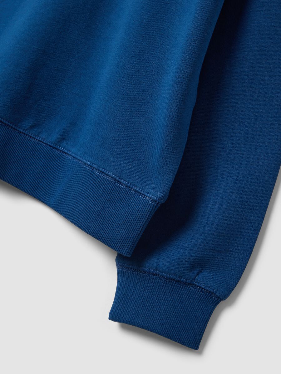 Blaues Rundhals-Sweatshirt aus 100 % Bio-Baumwolle_2