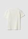 White pure organic cotton T-shirt with print_1