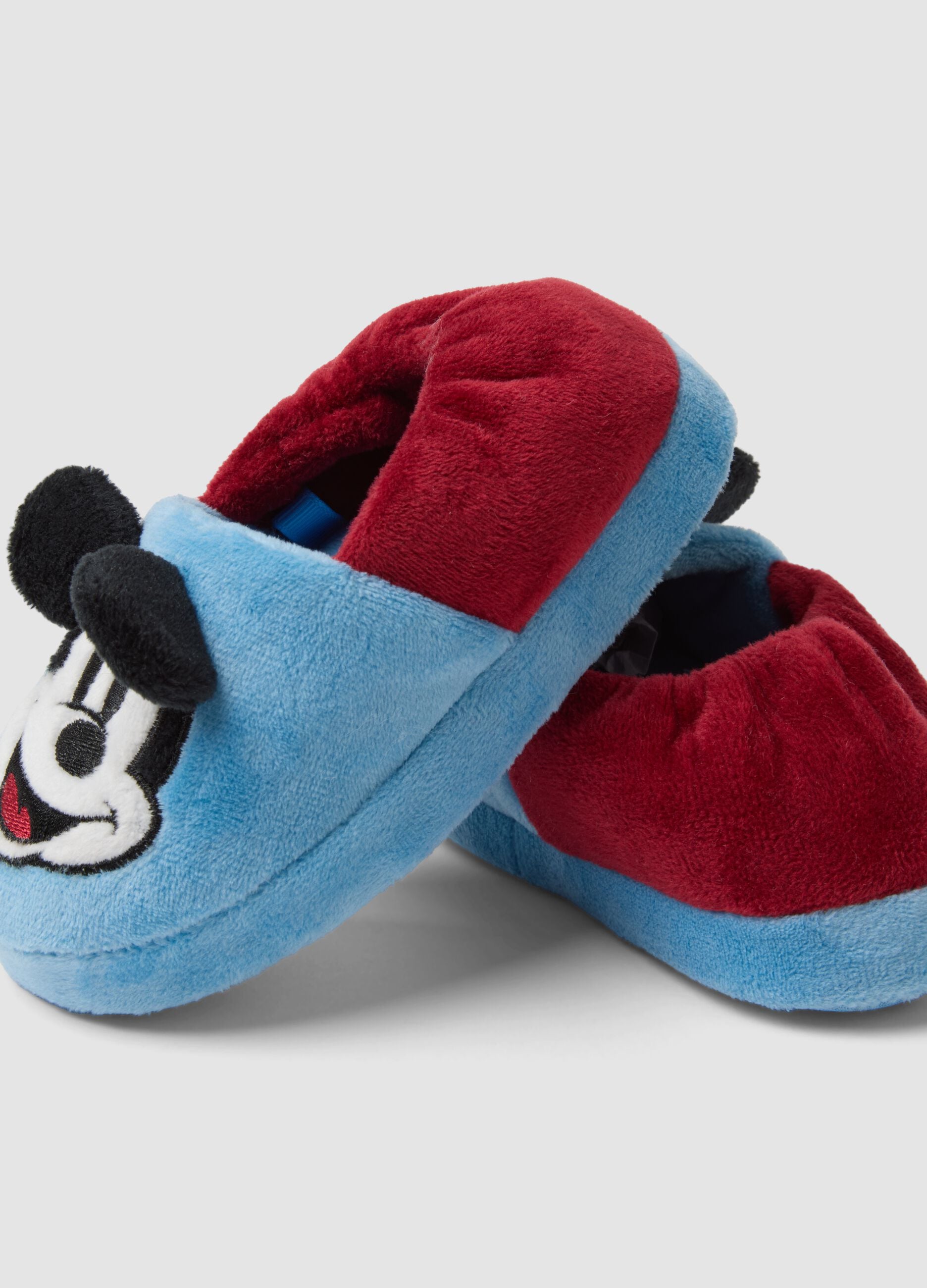 Blue Mickey & Friends print slippers for boys