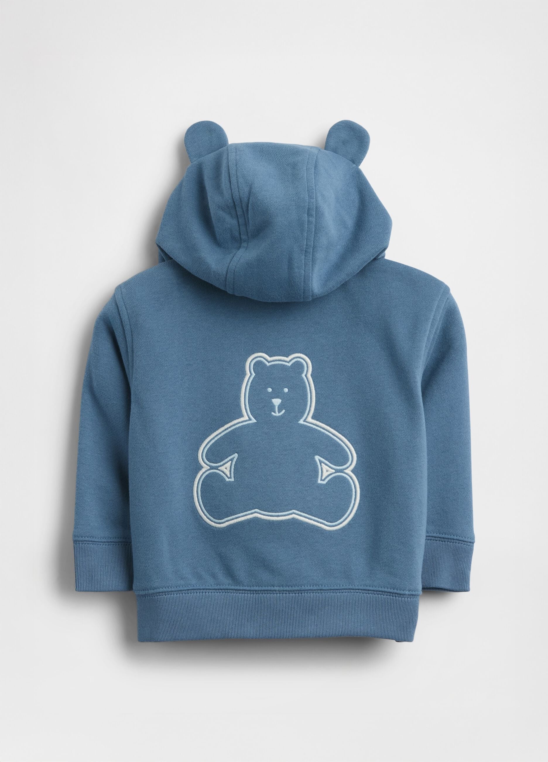 Sweat &agrave; capuche avec logo en coton m&eacute;lang&eacute;