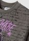 Grey pure cotton crew-neck Minecraft print T-shirt_2