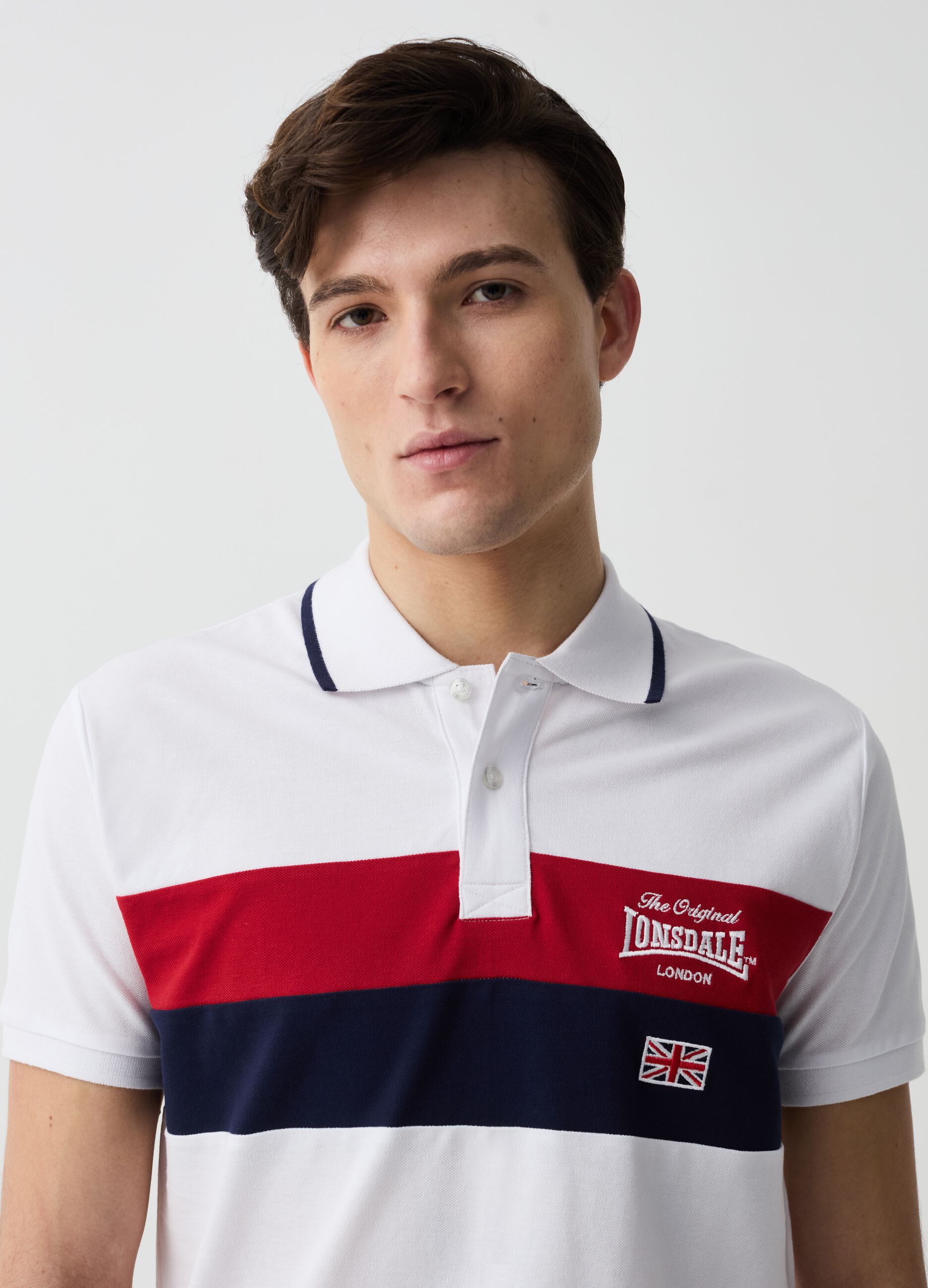 Piquet polo shirt with embroidered logo