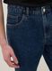 Slim Fit Blue Denim Cotton Blend Shorts_3