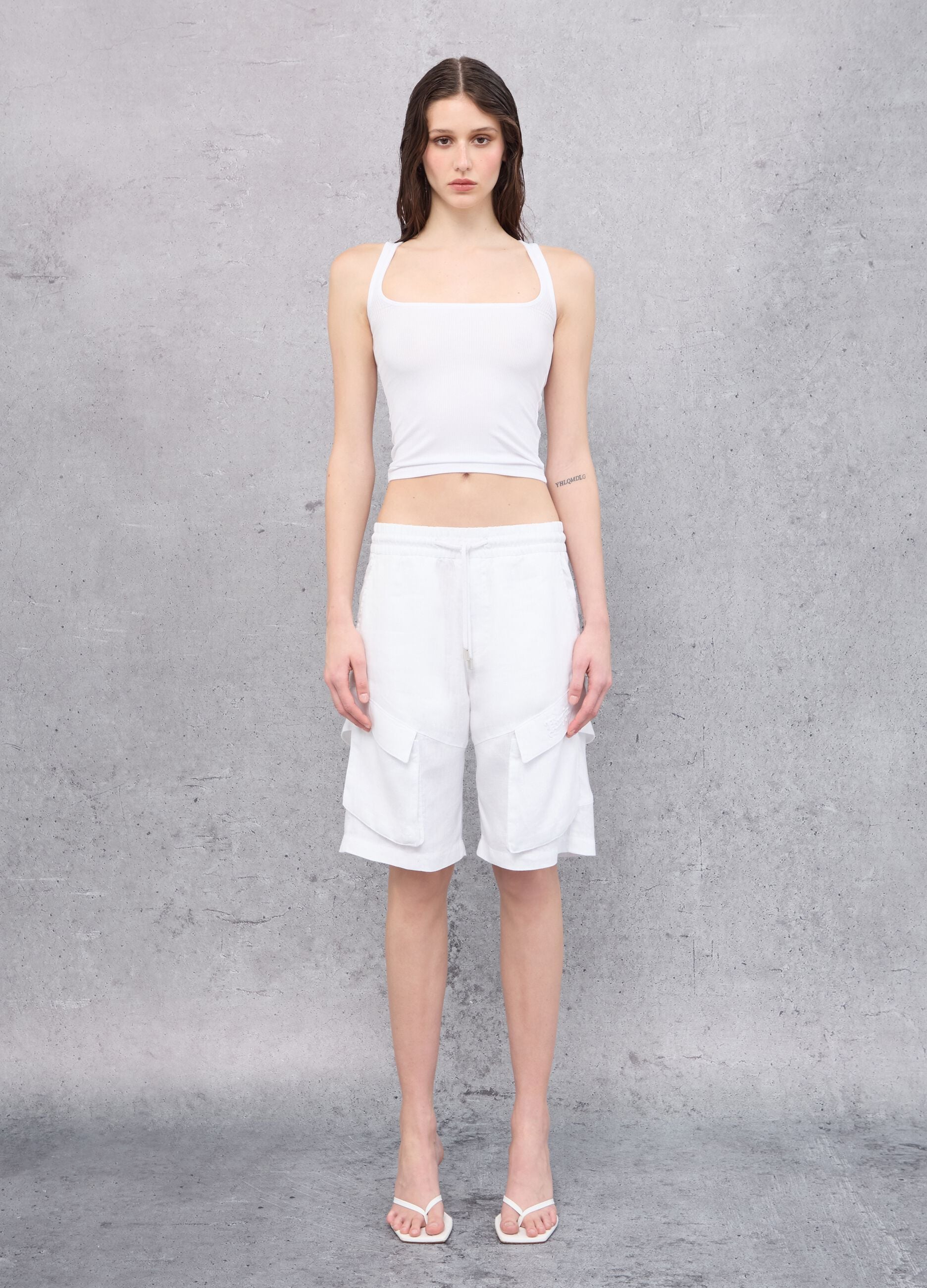 Vest Top Square Neck White