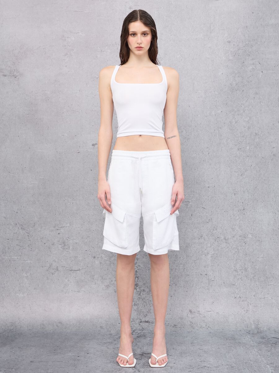 Vest Top Square Neck White_3