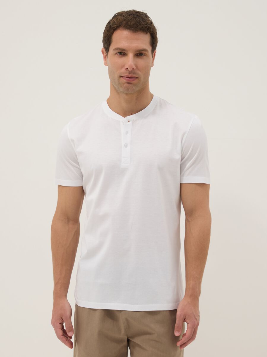 White pure cotton regular-fit T-shirt_1