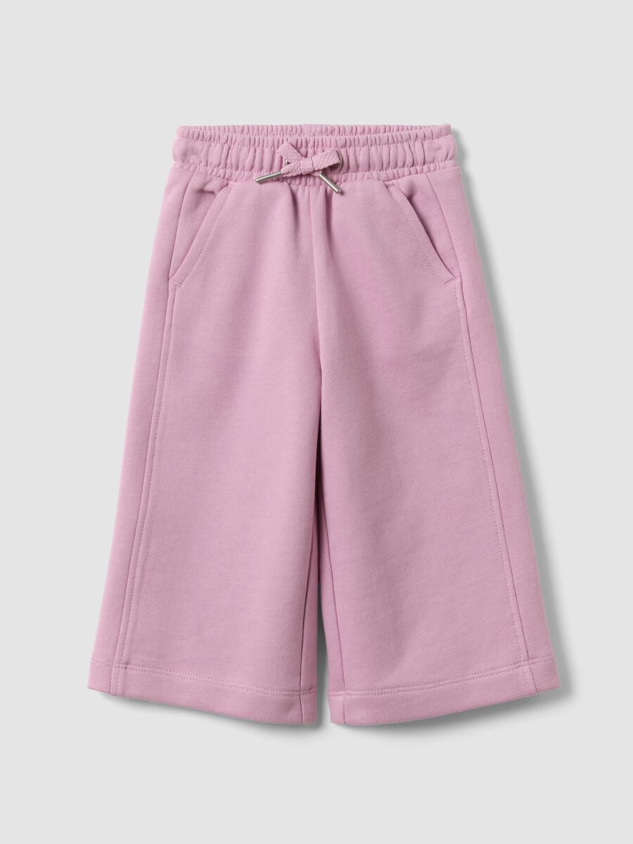 Rosa Culotte-Hose aus Bio-Baumwolle_0