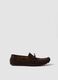 Brown genuine leather moccasins with non-slip sole_2