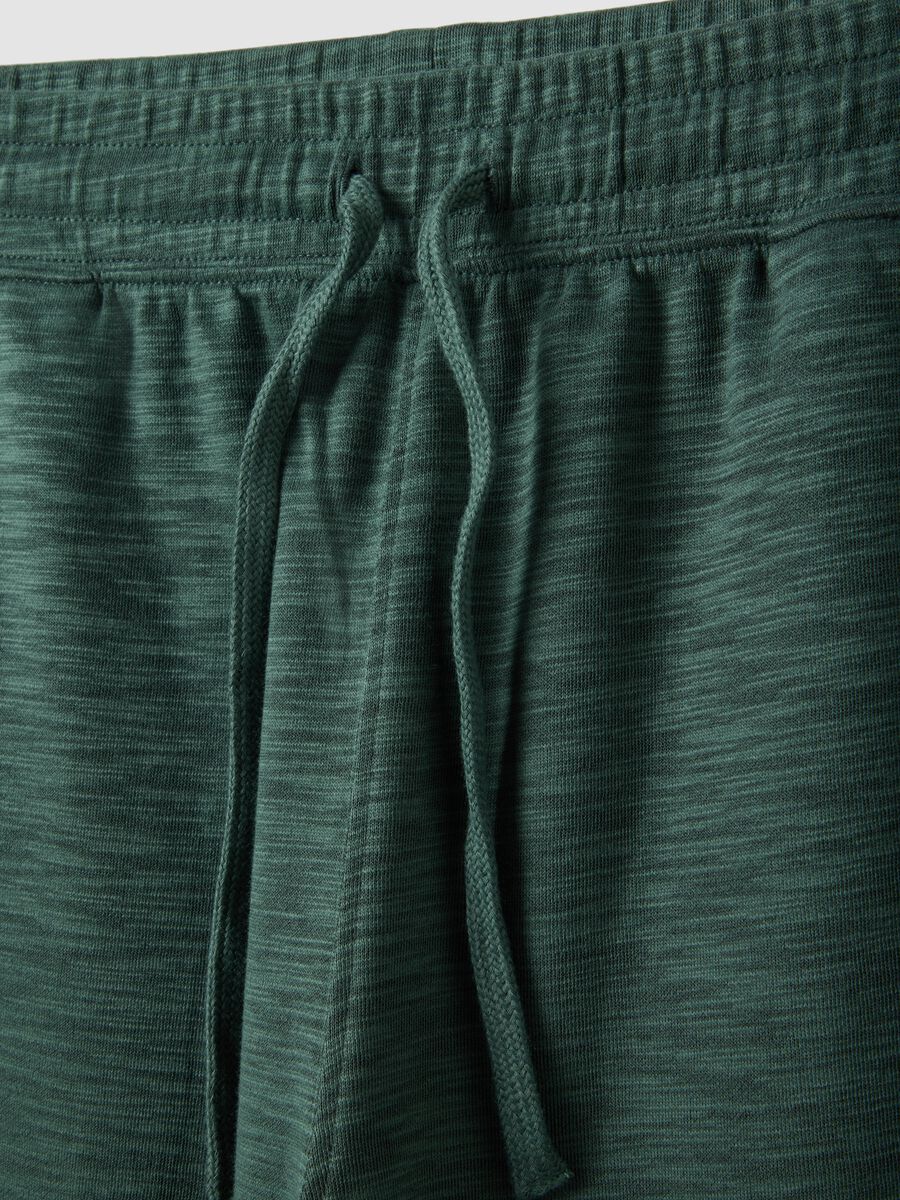 Green cotton-blend regular-fit pyjama shorts_5