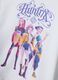 White pure cotton T-shirt with K-Pop Demon Hunters print, regular fit_2