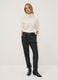 Grey regular-fit formal trousers in stretch viscose_0