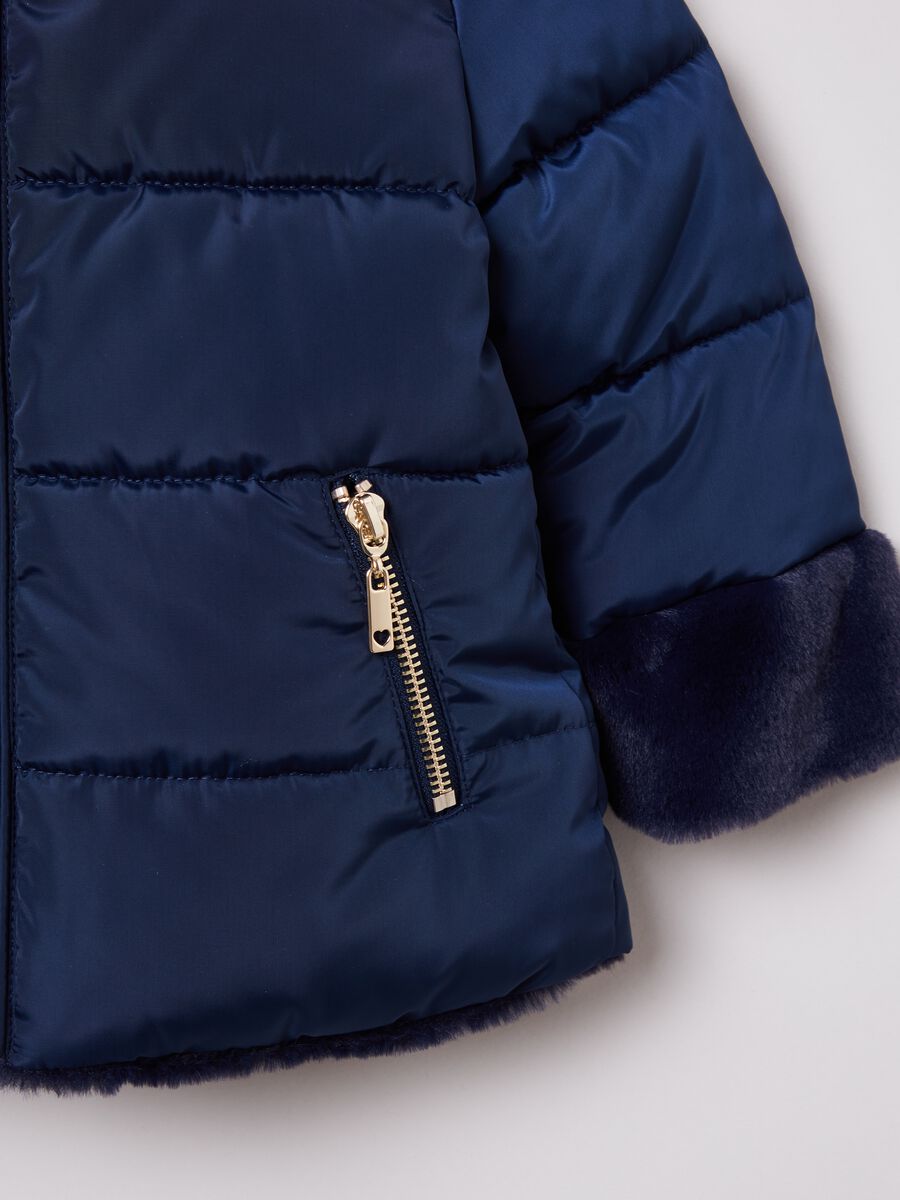 Padded jacket with faux fur lining_2