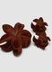 Set brauner Haarclips in Blumenform mit Samt-Effekt_2