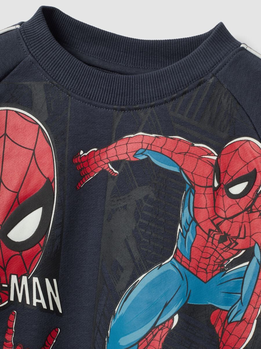 Schwarzer Oversize-Jogginganzug aus Baumwollmischung mit Spider-Man-Print f&uuml;r Jungen_2