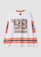 T-shirt branca em algod&atilde;o puro com estampado Anaheim Ducks_2