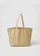Beige cotton shopper bag with sturdy handles_1
