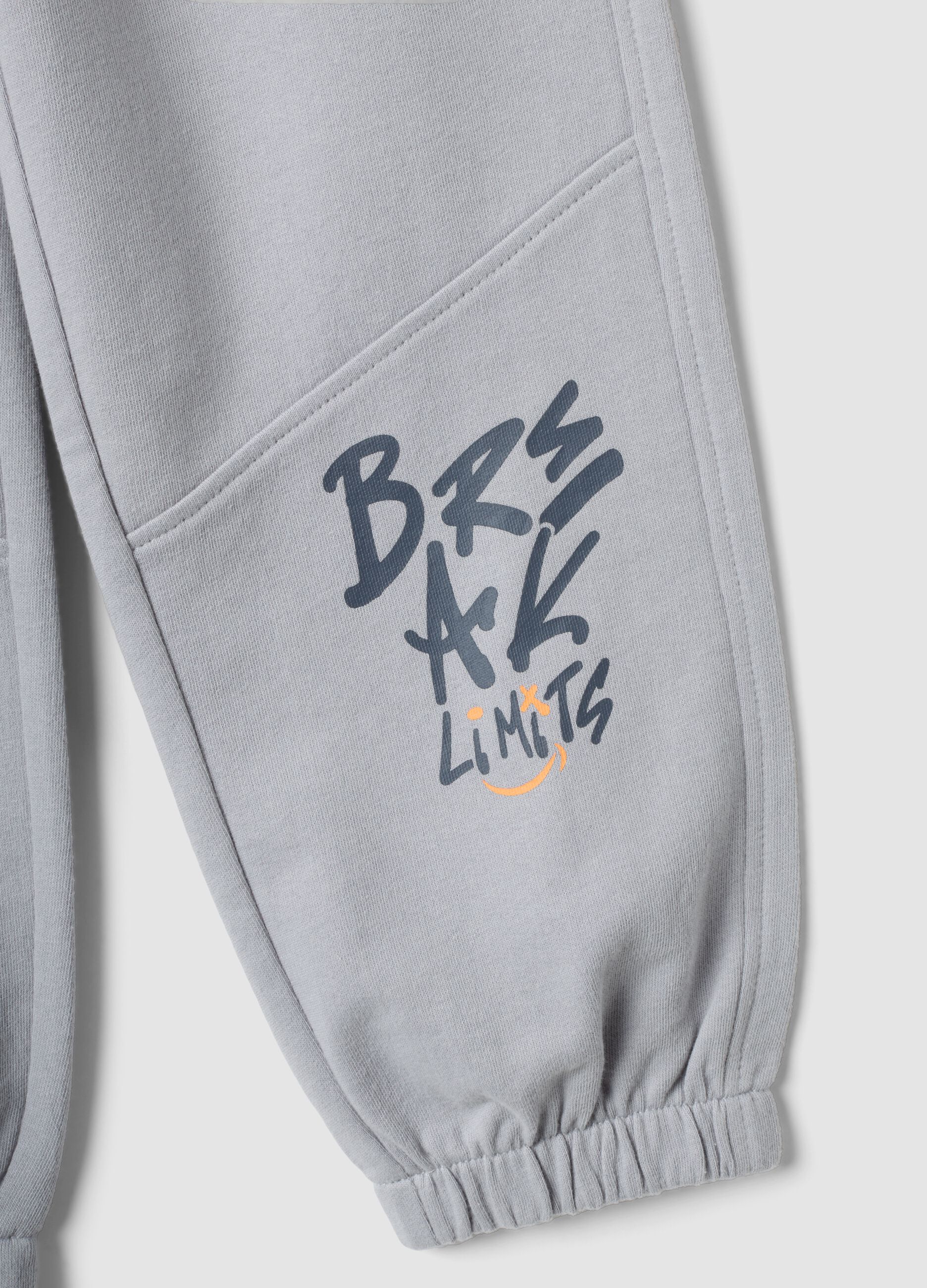 Graue Joggerhose aus reiner Baumwolle