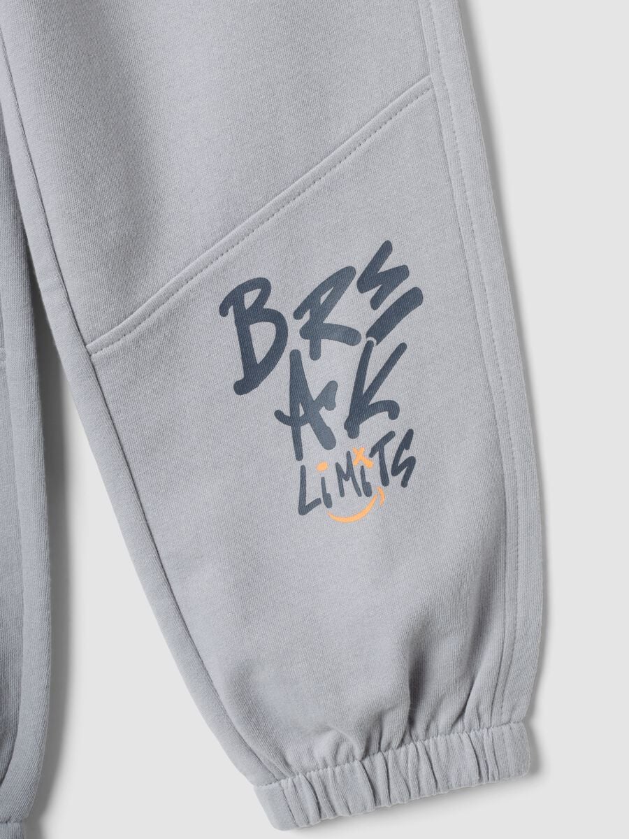 Graue Joggerhose aus reiner Baumwolle_3