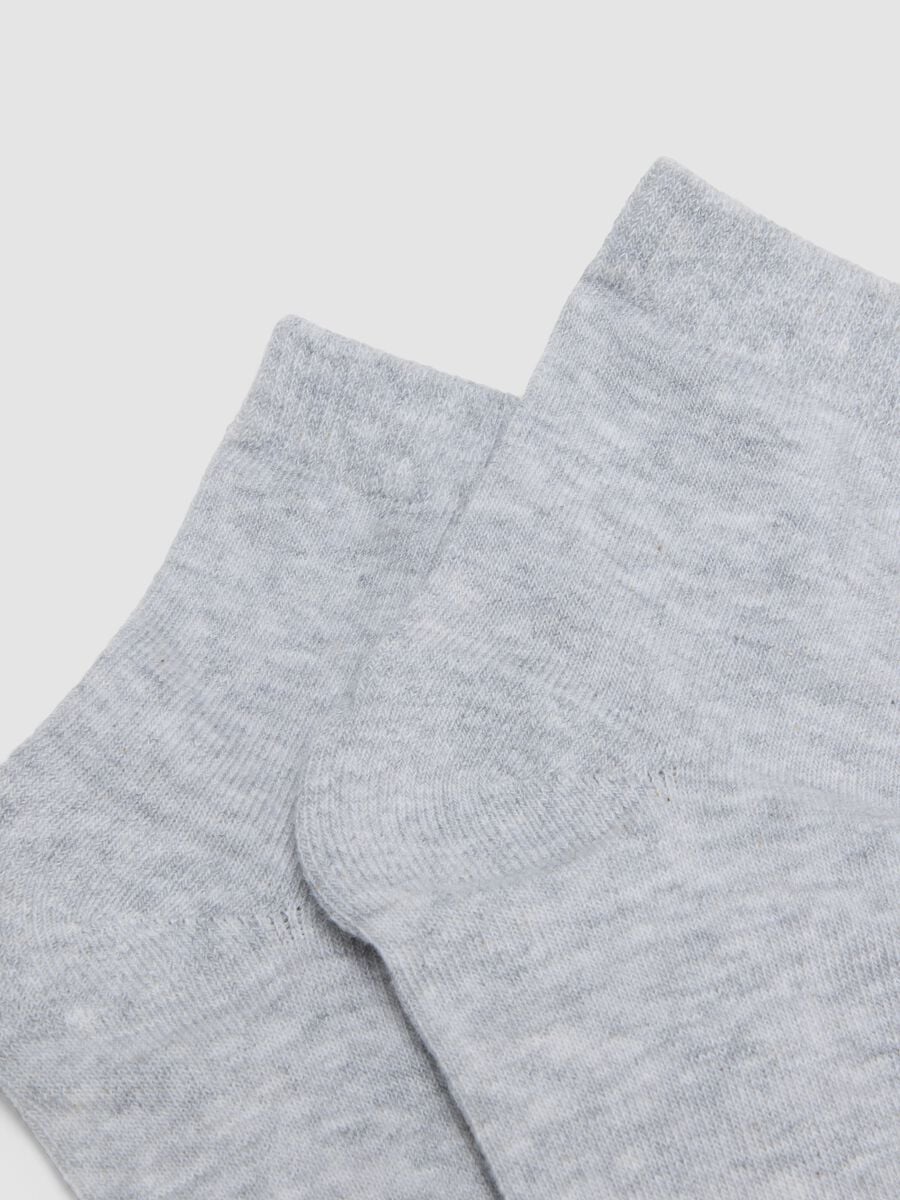 3er-Pack graue Sportsocken in Kn&ouml;chell&auml;nge aus Bio-Baumwolle_1
