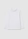 White roll-neck cotton sweater for children, regular fit_0
